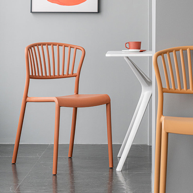 Nordic Style Plastic Dining Room Chair Slat Back Dining Side Chair for Home Use Clearhalo ' kitchen&dining_furn' 'Dining Chairs' 'Dining Tables & Seating' 'dining_chair' 'furn' 'furn_dining_chair' 'Furniture' 'furniture_dining_chair' 'Kitchen & Dining Furniture' 'kitchen' 3540878