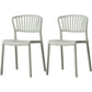 Nordic Style Plastic Dining Room Chair Slat Back Dining Side Chair for Home Use Green 2 Piece Set Clearhalo ' kitchen&dining_furn' 'Dining Chairs' 'Dining Tables & Seating' 'dining_chair' 'furn' 'furn_dining_chair' 'Furniture' 'furniture_dining_chair' 'Kitchen & Dining Furniture' 'kitchen' 3540892