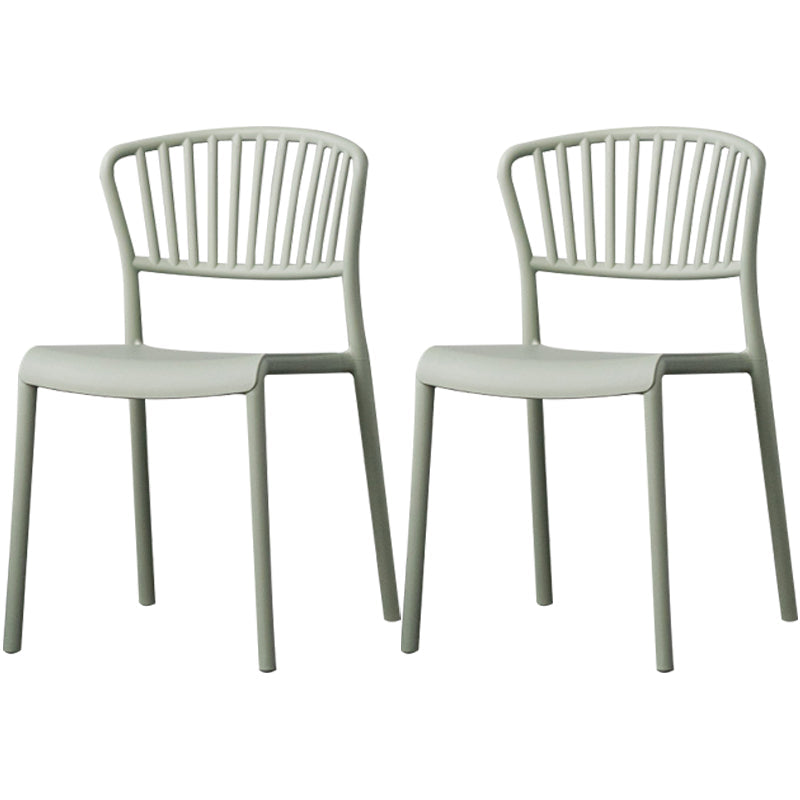 Nordic Style Plastic Dining Room Chair Slat Back Dining Side Chair for Home Use Green 2 Piece Set Clearhalo ' kitchen&dining_furn' 'Dining Chairs' 'Dining Tables & Seating' 'dining_chair' 'furn' 'furn_dining_chair' 'Furniture' 'furniture_dining_chair' 'Kitchen & Dining Furniture' 'kitchen' 3540892