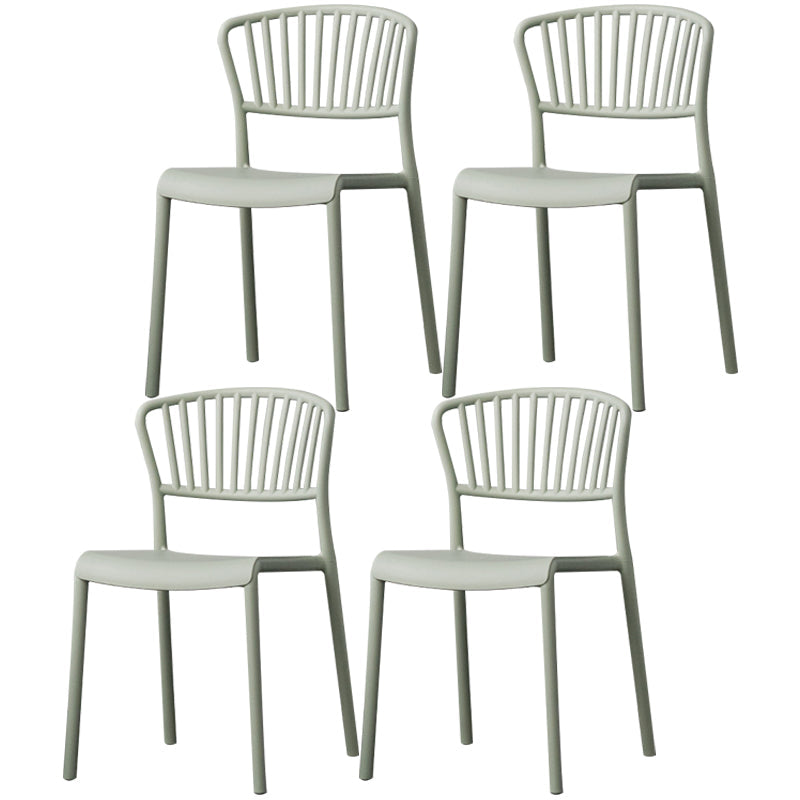 Nordic Style Plastic Dining Room Chair Slat Back Dining Side Chair for Home Use Green 4 Piece Set Clearhalo ' kitchen&dining_furn' 'Dining Chairs' 'Dining Tables & Seating' 'dining_chair' 'furn' 'furn_dining_chair' 'Furniture' 'furniture_dining_chair' 'Kitchen & Dining Furniture' 'kitchen' 3540894