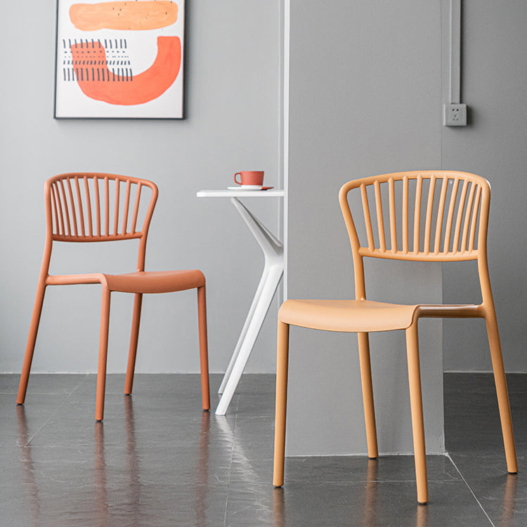 Nordic Style Plastic Dining Room Chair Slat Back Dining Side Chair for Home Use Clearhalo ' kitchen&dining_furn' 'Dining Chairs' 'Dining Tables & Seating' 'dining_chair' 'furn' 'furn_dining_chair' 'Furniture' 'furniture_dining_chair' 'Kitchen & Dining Furniture' 'kitchen' 3540899