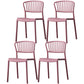 Nordic Style Plastic Dining Room Chair Slat Back Dining Side Chair for Home Use Purple-Red 4 Piece Set Clearhalo ' kitchen&dining_furn' 'Dining Chairs' 'Dining Tables & Seating' 'dining_chair' 'furn' 'furn_dining_chair' 'Furniture' 'furniture_dining_chair' 'Kitchen & Dining Furniture' 'kitchen' 3540906