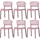 Nordic Style Plastic Dining Room Chair Slat Back Dining Side Chair for Home Use Purple-Red 6 Piece Set Clearhalo ' kitchen&dining_furn' 'Dining Chairs' 'Dining Tables & Seating' 'dining_chair' 'furn' 'furn_dining_chair' 'Furniture' 'furniture_dining_chair' 'Kitchen & Dining Furniture' 'kitchen' 3540907
