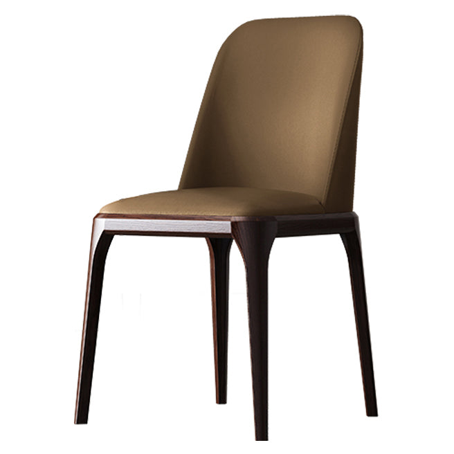 Solid Wood Industrial Dining Room Chair Matte Finish Parsons Dining Chair Dark Coffee 1 Piece Clearhalo ' kitchen&dining_furn' 'Dining Chairs' 'Dining Tables & Seating' 'dining_chair' 'furn' 'furn_dining_chair' 'Furniture' 'furniture_dining_chair' 'Kitchen & Dining Furniture' 'kitchen' 3540915