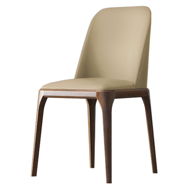 Solid Wood Industrial Dining Room Chair Matte Finish Parsons Dining Chair Beige 1 Piece Clearhalo ' kitchen&dining_furn' 'Dining Chairs' 'Dining Tables & Seating' 'dining_chair' 'furn' 'furn_dining_chair' 'Furniture' 'furniture_dining_chair' 'Kitchen & Dining Furniture' 'kitchen' 3540921