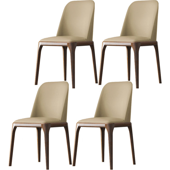 Solid Wood Industrial Dining Room Chair Matte Finish Parsons Dining Chair Beige 4 Piece Set Clearhalo ' kitchen&dining_furn' 'Dining Chairs' 'Dining Tables & Seating' 'dining_chair' 'furn' 'furn_dining_chair' 'Furniture' 'furniture_dining_chair' 'Kitchen & Dining Furniture' 'kitchen' 3540924