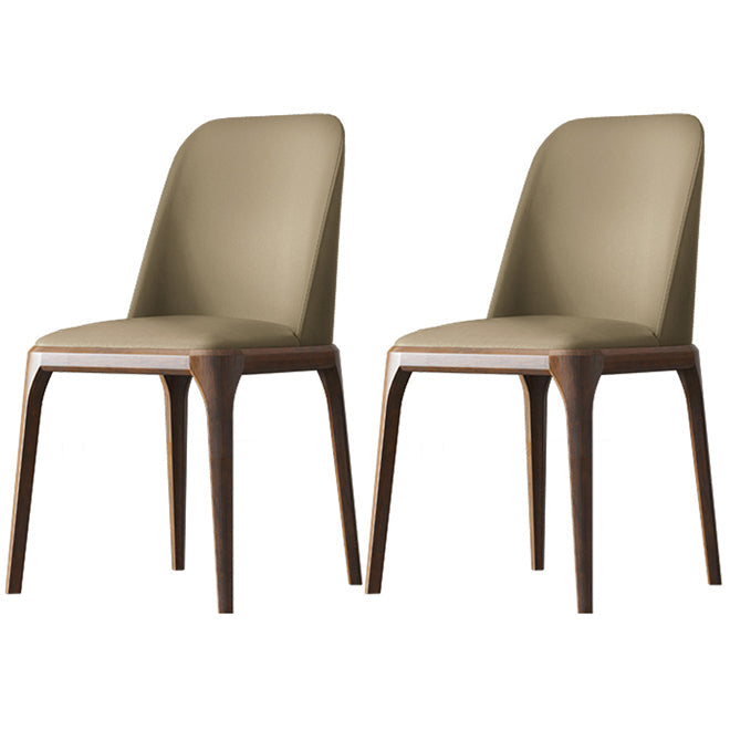 Solid Wood Industrial Dining Room Chair Matte Finish Parsons Dining Chair Light Khaki 2 Piece Set Clearhalo ' kitchen&dining_furn' 'Dining Chairs' 'Dining Tables & Seating' 'dining_chair' 'furn' 'furn_dining_chair' 'Furniture' 'furniture_dining_chair' 'Kitchen & Dining Furniture' 'kitchen' 3540926