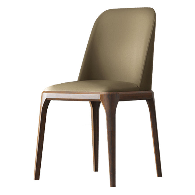 Solid Wood Industrial Dining Room Chair Matte Finish Parsons Dining Chair Dark Khaki 1 Piece Clearhalo ' kitchen&dining_furn' 'Dining Chairs' 'Dining Tables & Seating' 'dining_chair' 'furn' 'furn_dining_chair' 'Furniture' 'furniture_dining_chair' 'Kitchen & Dining Furniture' 'kitchen' 3540928