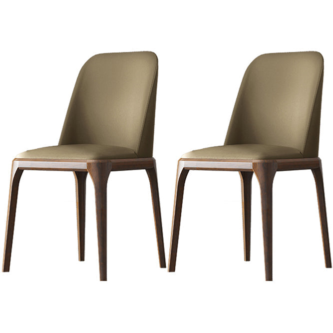 Solid Wood Industrial Dining Room Chair Matte Finish Parsons Dining Chair Dark Khaki 2 Piece Set Clearhalo ' kitchen&dining_furn' 'Dining Chairs' 'Dining Tables & Seating' 'dining_chair' 'furn' 'furn_dining_chair' 'Furniture' 'furniture_dining_chair' 'Kitchen & Dining Furniture' 'kitchen' 3540929