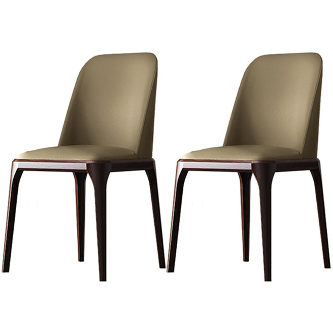 Solid Wood Industrial Dining Room Chair Matte Finish Parsons Dining Chair Khaki 2 Piece Set Clearhalo ' kitchen&dining_furn' 'Dining Chairs' 'Dining Tables & Seating' 'dining_chair' 'furn' 'furn_dining_chair' 'Furniture' 'furniture_dining_chair' 'Kitchen & Dining Furniture' 'kitchen' 3540932