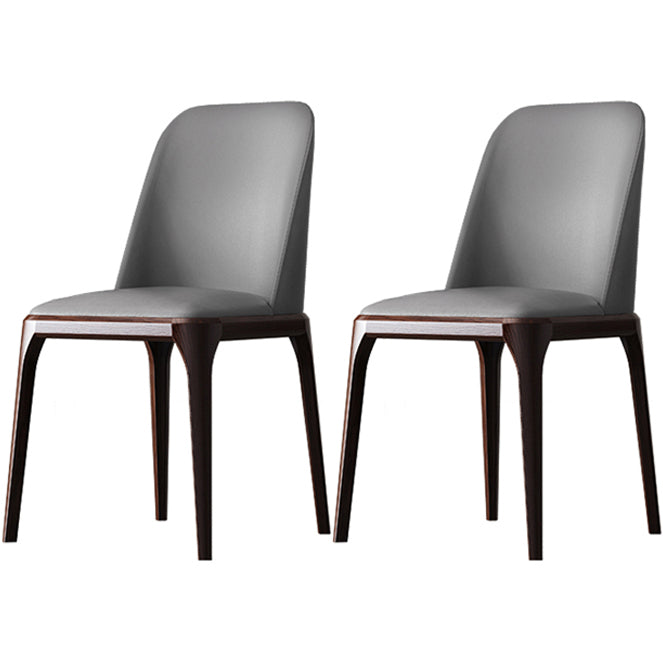 Solid Wood Industrial Dining Room Chair Matte Finish Parsons Dining Chair Silver Gray 2 Piece Set Clearhalo ' kitchen&dining_furn' 'Dining Chairs' 'Dining Tables & Seating' 'dining_chair' 'furn' 'furn_dining_chair' 'Furniture' 'furniture_dining_chair' 'Kitchen & Dining Furniture' 'kitchen' 3540935