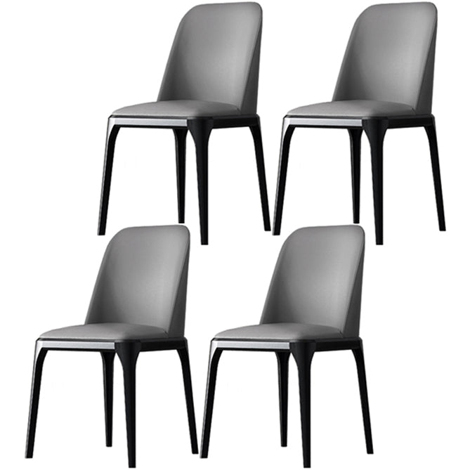 Solid Wood Industrial Dining Room Chair Matte Finish Parsons Dining Chair Grey 4 Piece Set Clearhalo ' kitchen&dining_furn' 'Dining Chairs' 'Dining Tables & Seating' 'dining_chair' 'furn' 'furn_dining_chair' 'Furniture' 'furniture_dining_chair' 'Kitchen & Dining Furniture' 'kitchen' 3540939