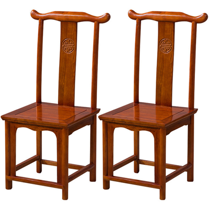 Traditional Style Solid Wood Side Chair Matte Finish Slat Back Dining Chair Brown 2 Piece Set Clearhalo ' kitchen&dining_furn' 'Dining Chairs' 'Dining Tables & Seating' 'dining_chair' 'furn' 'furn_dining_chair' 'Furniture' 'furniture_dining_chair' 'Kitchen & Dining Furniture' 'kitchen' 3540947