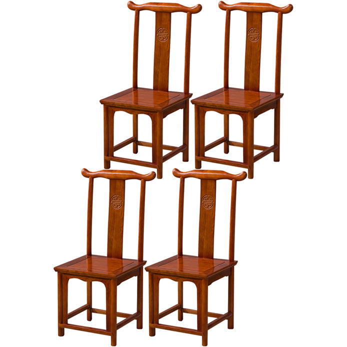 Traditional Style Solid Wood Side Chair Matte Finish Slat Back Dining Chair Brown 4 Piece Set Clearhalo ' kitchen&dining_furn' 'Dining Chairs' 'Dining Tables & Seating' 'dining_chair' 'furn' 'furn_dining_chair' 'Furniture' 'furniture_dining_chair' 'Kitchen & Dining Furniture' 'kitchen' 3540949