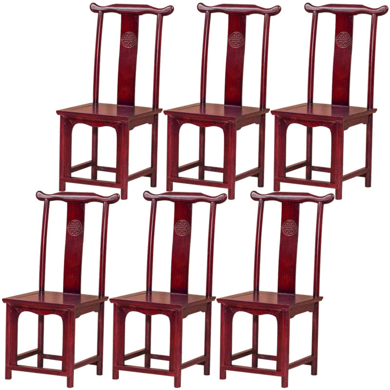 Traditional Style Solid Wood Side Chair Matte Finish Slat Back Dining Chair Red 6 Piece Set Clearhalo ' kitchen&dining_furn' 'Dining Chairs' 'Dining Tables & Seating' 'dining_chair' 'furn' 'furn_dining_chair' 'Furniture' 'furniture_dining_chair' 'Kitchen & Dining Furniture' 'kitchen' 3540966