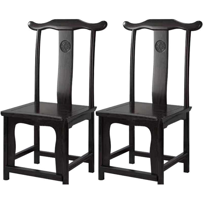 Traditional Style Solid Wood Side Chair Matte Finish Slat Back Dining Chair Black 2 Piece Set Clearhalo ' kitchen&dining_furn' 'Dining Chairs' 'Dining Tables & Seating' 'dining_chair' 'furn' 'furn_dining_chair' 'Furniture' 'furniture_dining_chair' 'Kitchen & Dining Furniture' 'kitchen' 3540967