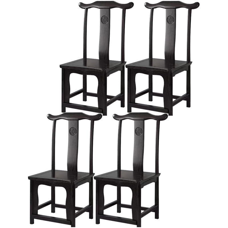 Traditional Style Solid Wood Side Chair Matte Finish Slat Back Dining Chair Black 4 Piece Set Clearhalo ' kitchen&dining_furn' 'Dining Chairs' 'Dining Tables & Seating' 'dining_chair' 'furn' 'furn_dining_chair' 'Furniture' 'furniture_dining_chair' 'Kitchen & Dining Furniture' 'kitchen' 3540968