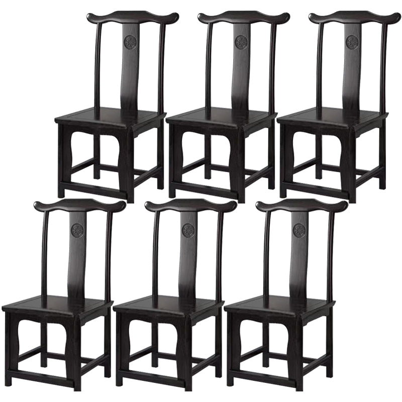 Traditional Style Solid Wood Side Chair Matte Finish Slat Back Dining Chair Black 6 Piece Set Clearhalo ' kitchen&dining_furn' 'Dining Chairs' 'Dining Tables & Seating' 'dining_chair' 'furn' 'furn_dining_chair' 'Furniture' 'furniture_dining_chair' 'Kitchen & Dining Furniture' 'kitchen' 3540969