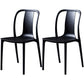 Plastic Dining Chairs Contemporary Style Side Chair Set for Dining Room Black Set of 2 Clearhalo ' kitchen&dining_furn' 'Dining Chairs' 'Dining Tables & Seating' 'dining_chair' 'Furniture' 'furniture_dining_chair' 'Kitchen & Dining Furniture' 'kitchen' 3540972