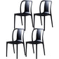 Plastic Dining Chairs Contemporary Style Side Chair Set for Dining Room Black Set of 4 Clearhalo ' kitchen&dining_furn' 'Dining Chairs' 'Dining Tables & Seating' 'dining_chair' 'Furniture' 'furniture_dining_chair' 'Kitchen & Dining Furniture' 'kitchen' 3540974