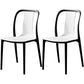 Plastic Dining Chairs Contemporary Style Side Chair Set for Dining Room White Set of 2 Clearhalo ' kitchen&dining_furn' 'Dining Chairs' 'Dining Tables & Seating' 'dining_chair' 'Furniture' 'furniture_dining_chair' 'Kitchen & Dining Furniture' 'kitchen' 3540984