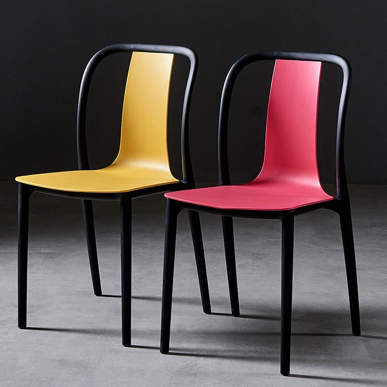 Plastic Dining Chairs Contemporary Style Side Chair Set for Dining Room Clearhalo ' kitchen&dining_furn' 'Dining Chairs' 'Dining Tables & Seating' 'dining_chair' 'Furniture' 'furniture_dining_chair' 'Kitchen & Dining Furniture' 'kitchen' 3540987