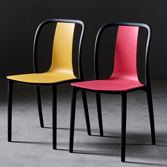 Plastic Dining Chairs Contemporary Style Side Chair Set for Dining Room Clearhalo ' kitchen&dining_furn' 'Dining Chairs' 'Dining Tables & Seating' 'dining_chair' 'Furniture' 'furniture_dining_chair' 'Kitchen & Dining Furniture' 'kitchen' 3540987