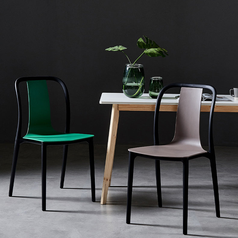 Plastic Dining Chairs Contemporary Style Side Chair Set for Dining Room Clearhalo ' kitchen&dining_furn' 'Dining Chairs' 'Dining Tables & Seating' 'dining_chair' 'Furniture' 'furniture_dining_chair' 'Kitchen & Dining Furniture' 'kitchen' 3540992