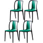 Plastic Dining Chairs Contemporary Style Side Chair Set for Dining Room Green Set of 4 Clearhalo ' kitchen&dining_furn' 'Dining Chairs' 'Dining Tables & Seating' 'dining_chair' 'Furniture' 'furniture_dining_chair' 'Kitchen & Dining Furniture' 'kitchen' 3540996