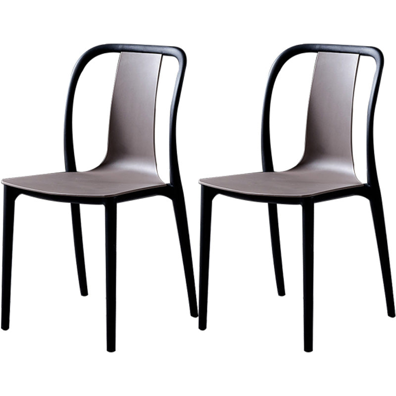 Plastic Dining Chairs Contemporary Style Side Chair Set for Dining Room Light Gray Set of 2 Clearhalo ' kitchen&dining_furn' 'Dining Chairs' 'Dining Tables & Seating' 'dining_chair' 'Furniture' 'furniture_dining_chair' 'Kitchen & Dining Furniture' 'kitchen' 3540998