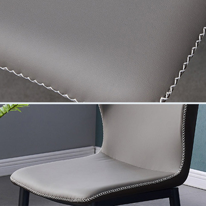 Home Contemporary Side Chair Wingback Metal Dining Room Chair with Leather Cushion Clearhalo ' kitchen&dining_furn' 'Dining Chairs' 'Dining Tables & Seating' 'dining_chair' 'furn' 'furn_dining_chair' 'Furniture' 'furniture_dining_chair' 'Kitchen & Dining Furniture' 'kitchen' 3541011