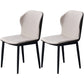 Home Contemporary Side Chair Wingback Metal Dining Room Chair with Leather Cushion Light Gray 2 Piece Set Clearhalo ' kitchen&dining_furn' 'Dining Chairs' 'Dining Tables & Seating' 'dining_chair' 'furn' 'furn_dining_chair' 'Furniture' 'furniture_dining_chair' 'Kitchen & Dining Furniture' 'kitchen' 3541018