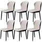 Home Contemporary Side Chair Wingback Metal Dining Room Chair with Leather Cushion Light Gray 6 Piece Set Clearhalo ' kitchen&dining_furn' 'Dining Chairs' 'Dining Tables & Seating' 'dining_chair' 'furn' 'furn_dining_chair' 'Furniture' 'furniture_dining_chair' 'Kitchen & Dining Furniture' 'kitchen' 3541020