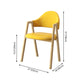 Scandinavian Study Room Metal Arm Chair Colorful Open Dining Chair with Natural Legs Clearhalo ' kitchen&dining_furn' 'Dining Chairs' 'Dining Tables & Seating' 'dining_chair' 'furn' 'furn_dining_chair' 'Furniture' 'furniture_dining_chair' 'Kitchen & Dining Furniture' 'kitchen' 3541035