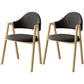 Scandinavian Study Room Metal Arm Chair Colorful Open Dining Chair with Natural Legs Black Fabric 2 Piece Set Clearhalo ' kitchen&dining_furn' 'Dining Chairs' 'Dining Tables & Seating' 'dining_chair' 'furn' 'furn_dining_chair' 'Furniture' 'furniture_dining_chair' 'Kitchen & Dining Furniture' 'kitchen' 3541059