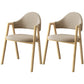 Scandinavian Study Room Metal Arm Chair Colorful Open Dining Chair with Natural Legs Light Khaki Fabric 2 Piece Set Clearhalo ' kitchen&dining_furn' 'Dining Chairs' 'Dining Tables & Seating' 'dining_chair' 'furn' 'furn_dining_chair' 'Furniture' 'furniture_dining_chair' 'Kitchen & Dining Furniture' 'kitchen' 3541104