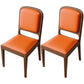 Modern Dining Chair 19'' Wide Open Side Chair with 4 Wood Legs for Home Use Orange 2 Piece Set Walnut Clearhalo ' kitchen&dining_furn' 'Dining Chairs' 'Dining Tables & Seating' 'dining_chair' 'furn' 'furn_dining_chair' 'Furniture' 'furniture_dining_chair' 'Kitchen & Dining Furniture' 'kitchen' 3541111