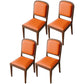 Modern Dining Chair 19'' Wide Open Side Chair with 4 Wood Legs for Home Use Orange 4 Piece Set Walnut Clearhalo ' kitchen&dining_furn' 'Dining Chairs' 'Dining Tables & Seating' 'dining_chair' 'furn' 'furn_dining_chair' 'Furniture' 'furniture_dining_chair' 'Kitchen & Dining Furniture' 'kitchen' 3541112