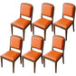 Modern Dining Chair 19'' Wide Open Side Chair with 4 Wood Legs for Home Use Orange 6 Piece Set Walnut Clearhalo ' kitchen&dining_furn' 'Dining Chairs' 'Dining Tables & Seating' 'dining_chair' 'furn' 'furn_dining_chair' 'Furniture' 'furniture_dining_chair' 'Kitchen & Dining Furniture' 'kitchen' 3541114