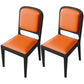 Modern Dining Chair 19'' Wide Open Side Chair with 4 Wood Legs for Home Use Orange 2 Piece Set Black Clearhalo ' kitchen&dining_furn' 'Dining Chairs' 'Dining Tables & Seating' 'dining_chair' 'furn' 'furn_dining_chair' 'Furniture' 'furniture_dining_chair' 'Kitchen & Dining Furniture' 'kitchen' 3541122