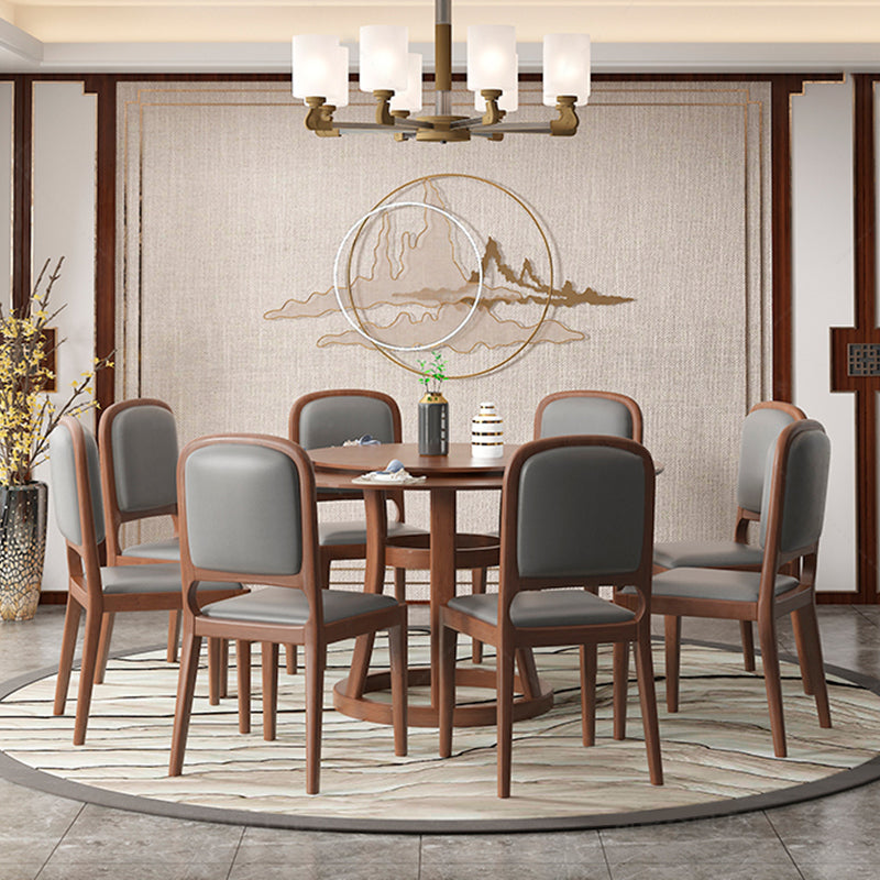 Modern Dining Chair 19'' Wide Open Side Chair with 4 Wood Legs for Home Use Clearhalo ' kitchen&dining_furn' 'Dining Chairs' 'Dining Tables & Seating' 'dining_chair' 'furn' 'furn_dining_chair' 'Furniture' 'furniture_dining_chair' 'Kitchen & Dining Furniture' 'kitchen' 3541123