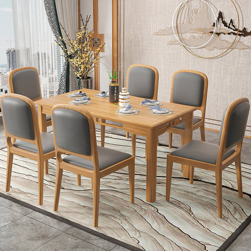 Modern Dining Chair 19'' Wide Open Side Chair with 4 Wood Legs for Home Use Clearhalo ' kitchen&dining_furn' 'Dining Chairs' 'Dining Tables & Seating' 'dining_chair' 'furn' 'furn_dining_chair' 'Furniture' 'furniture_dining_chair' 'Kitchen & Dining Furniture' 'kitchen' 3541125