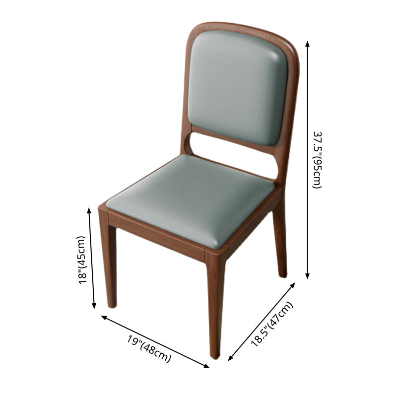 Modern Dining Chair 19'' Wide Open Side Chair with 4 Wood Legs for Home Use Clearhalo ' kitchen&dining_furn' 'Dining Chairs' 'Dining Tables & Seating' 'dining_chair' 'furn' 'furn_dining_chair' 'Furniture' 'furniture_dining_chair' 'Kitchen & Dining Furniture' 'kitchen' 3541126