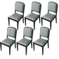 Modern Dining Chair 19'' Wide Open Side Chair with 4 Wood Legs for Home Use Grey 6 Piece Set Black Clearhalo ' kitchen&dining_furn' 'Dining Chairs' 'Dining Tables & Seating' 'dining_chair' 'furn' 'furn_dining_chair' 'Furniture' 'furniture_dining_chair' 'Kitchen & Dining Furniture' 'kitchen' 3541142