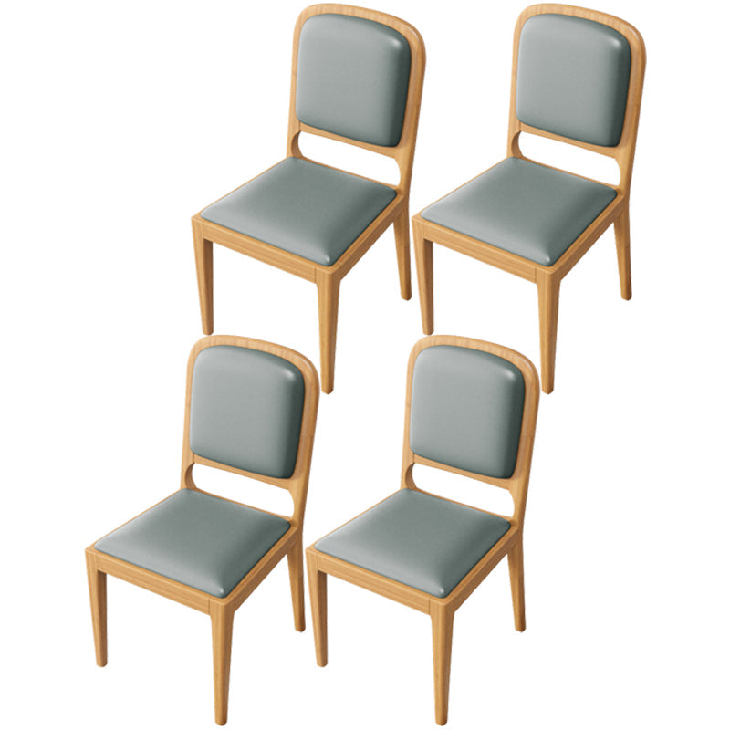 Modern Dining Chair 19'' Wide Open Side Chair with 4 Wood Legs for Home Use Grey 4 Piece Set Natural Wood Clearhalo ' kitchen&dining_furn' 'Dining Chairs' 'Dining Tables & Seating' 'dining_chair' 'furn' 'furn_dining_chair' 'Furniture' 'furniture_dining_chair' 'Kitchen & Dining Furniture' 'kitchen' 3541144