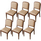 Modern Dining Chair 19'' Wide Open Side Chair with 4 Wood Legs for Home Use Khaki 6 Piece Set Walnut Clearhalo ' kitchen&dining_furn' 'Dining Chairs' 'Dining Tables & Seating' 'dining_chair' 'furn' 'furn_dining_chair' 'Furniture' 'furniture_dining_chair' 'Kitchen & Dining Furniture' 'kitchen' 3541154