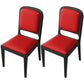 Modern Dining Chair 19'' Wide Open Side Chair with 4 Wood Legs for Home Use Red 2 Piece Set Black Clearhalo ' kitchen&dining_furn' 'Dining Chairs' 'Dining Tables & Seating' 'dining_chair' 'furn' 'furn_dining_chair' 'Furniture' 'furniture_dining_chair' 'Kitchen & Dining Furniture' 'kitchen' 3541158