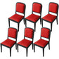 Modern Dining Chair 19'' Wide Open Side Chair with 4 Wood Legs for Home Use Red 6 Piece Set Black Clearhalo ' kitchen&dining_furn' 'Dining Chairs' 'Dining Tables & Seating' 'dining_chair' 'furn' 'furn_dining_chair' 'Furniture' 'furniture_dining_chair' 'Kitchen & Dining Furniture' 'kitchen' 3541160