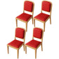 Modern Dining Chair 19'' Wide Open Side Chair with 4 Wood Legs for Home Use Red 4 Piece Set Natural Wood Clearhalo ' kitchen&dining_furn' 'Dining Chairs' 'Dining Tables & Seating' 'dining_chair' 'furn' 'furn_dining_chair' 'Furniture' 'furniture_dining_chair' 'Kitchen & Dining Furniture' 'kitchen' 3541162