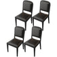 Modern Dining Chair 19'' Wide Open Side Chair with 4 Wood Legs for Home Use Black 4 Piece Set Black Clearhalo ' kitchen&dining_furn' 'Dining Chairs' 'Dining Tables & Seating' 'dining_chair' 'furn' 'furn_dining_chair' 'Furniture' 'furniture_dining_chair' 'Kitchen & Dining Furniture' 'kitchen' 3541168